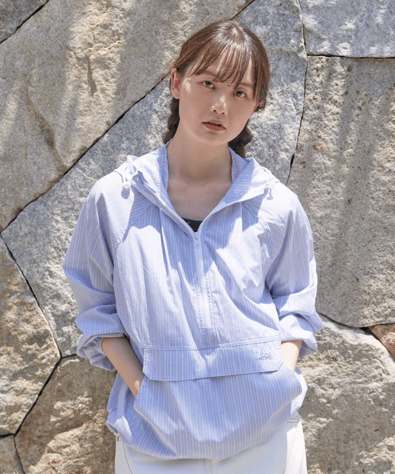 ジャケット・アウター willfully half zip nylon anorak TOPS 中古・古着通販】willfully (ウィルフリー) half zip bi color stitch