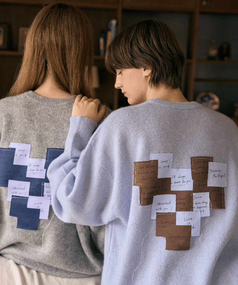 新品同様♡post-it mohair knit♡ post-it mohair knit 【dusty blue】 | anotherordin