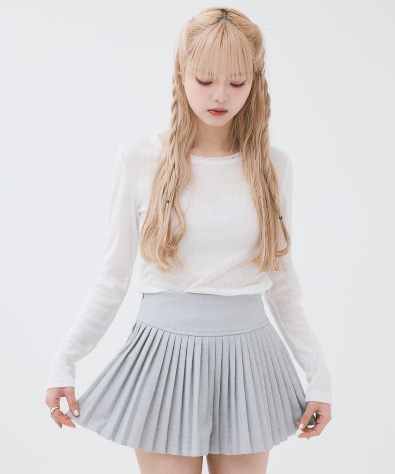 【新品タグ付】Side accordion line pleated skirt 新品タグ付】Side accordion line pleated skirt