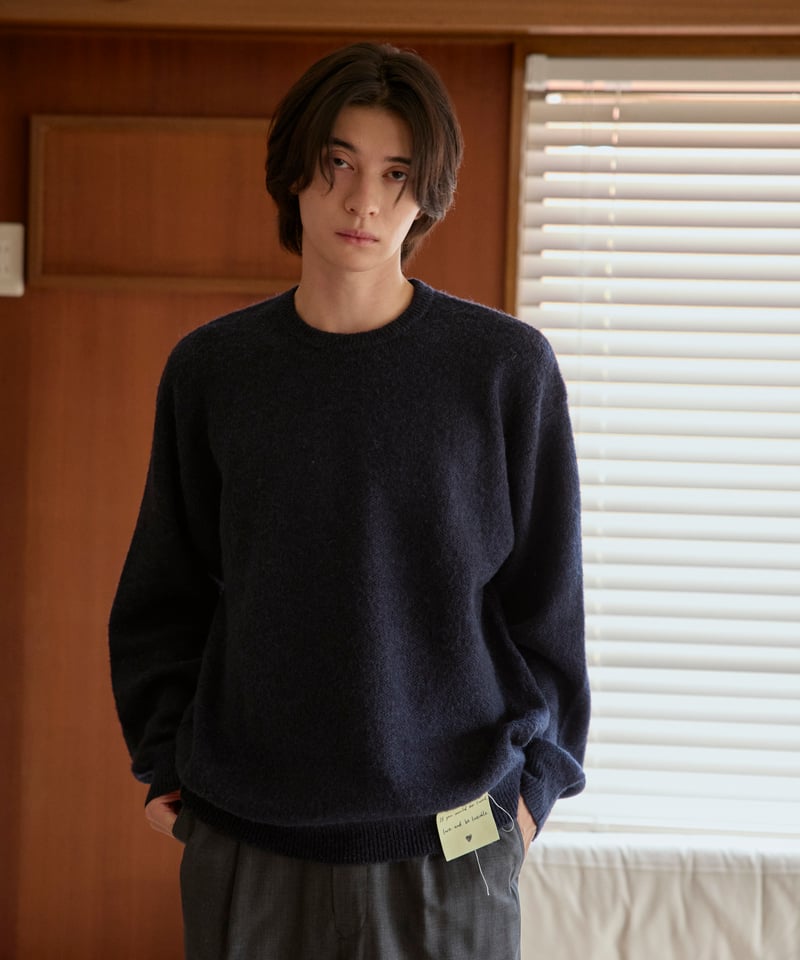 新品同様♡post-it mohair knit♡ post-it mohair knit 【dusty blue】 | anotherordin