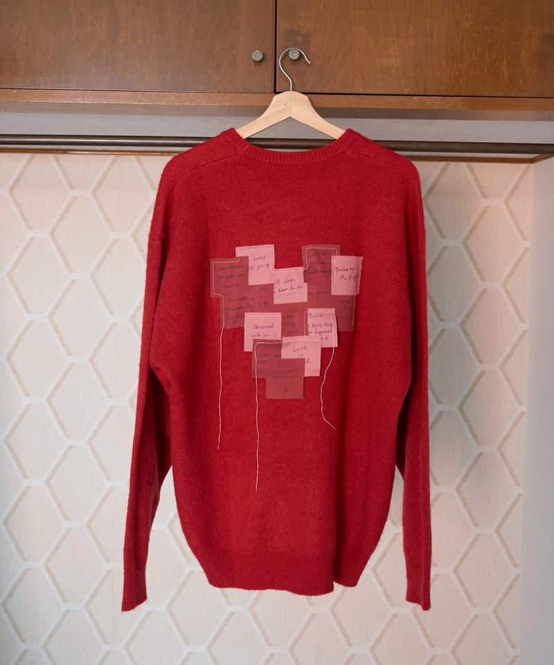 post-it mohair knit 【red×red】 | anotherordinaryday