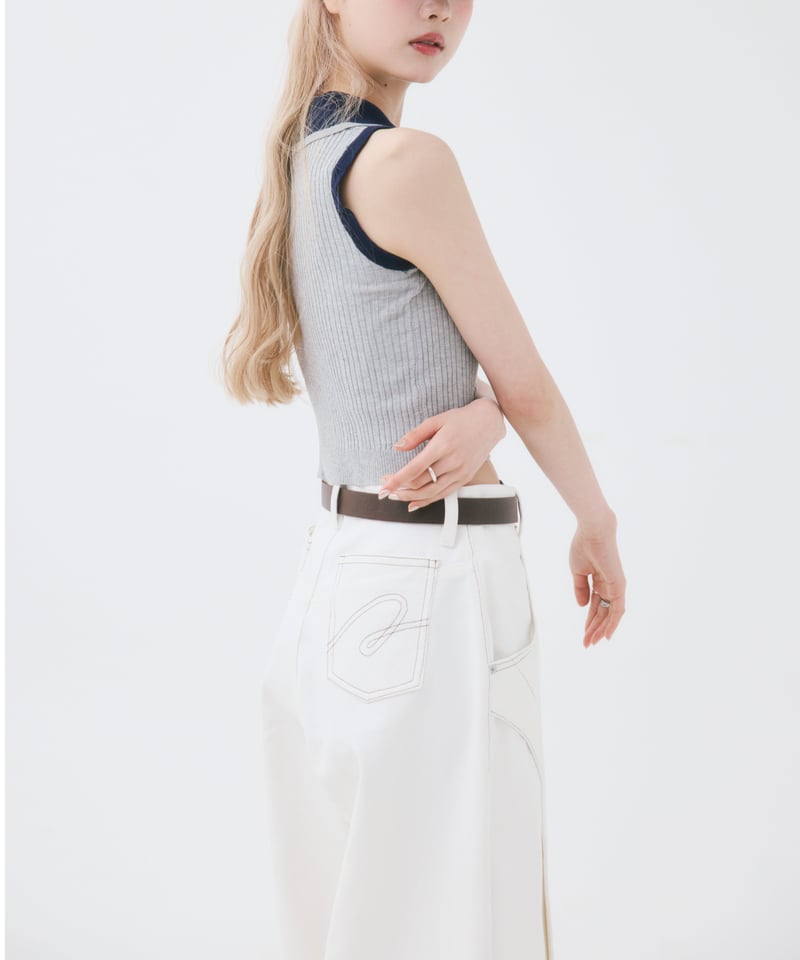 AOD Original Curve Line Denim（White） | anothero