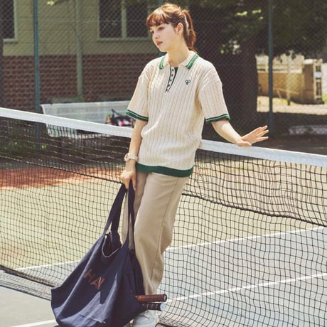sporty summer polo knit【L/size】