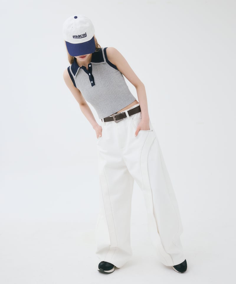 【新品未使用】eLLa／curve denim (white) 新品未使用】eLLa／curve denim (white) AOD Original Curve