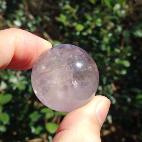 パウエライト・アメジスト（スフィア、虹入り）