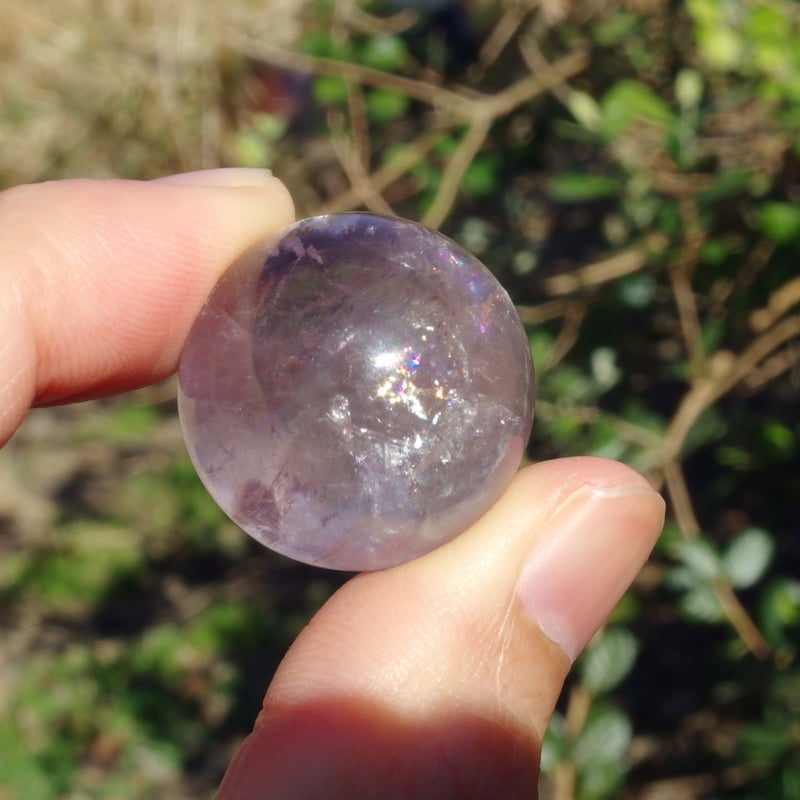 パウエライト・アメジスト（スフィア、虹入り） | Crystal Light