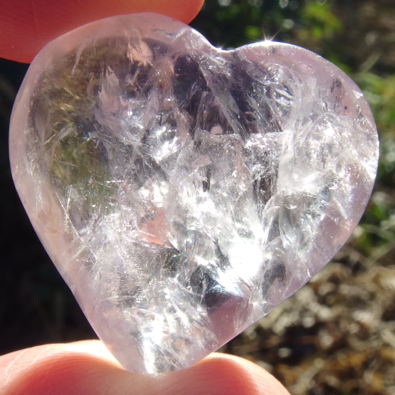 パウエライト・アメジスト（タワー&ハートのセット/虹入り） | Crystal