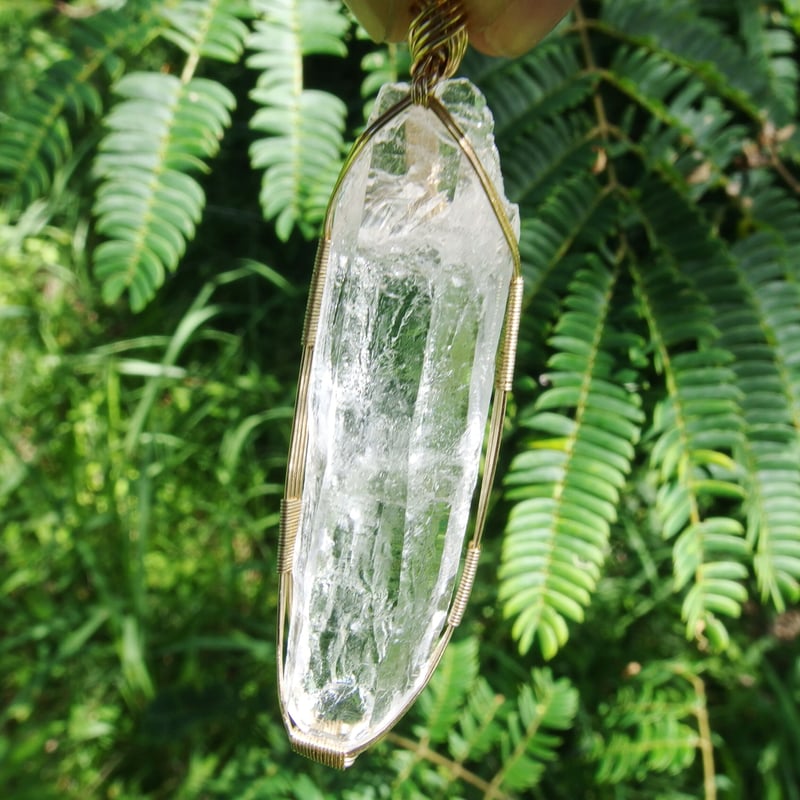 アーモンドクォーツページ 再販x2 ミスティッククォーツ（マーキュリーカラー）ペンダント