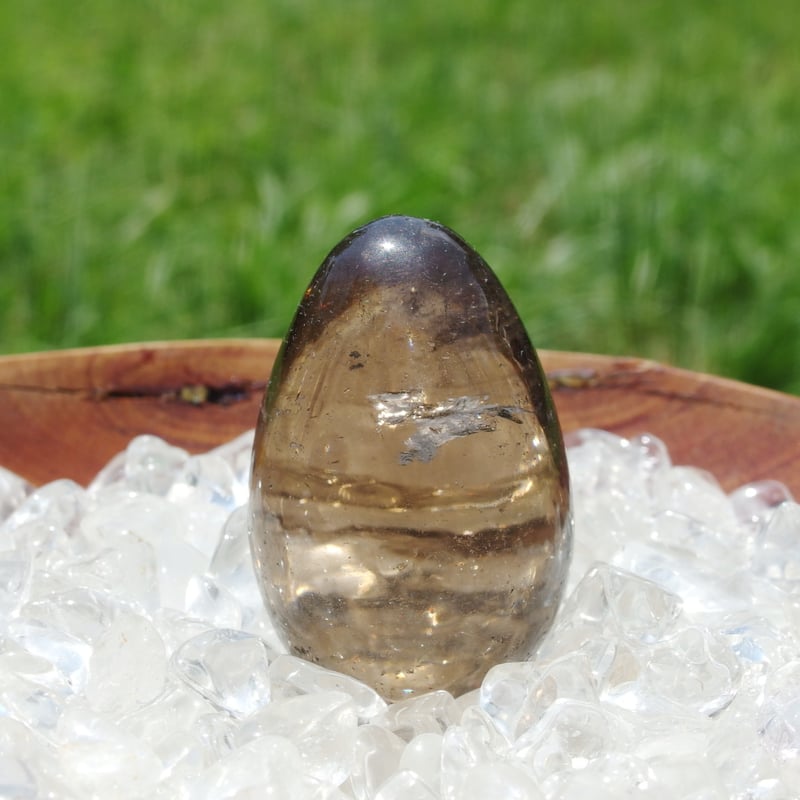 天然スモーキーシトリン（エッグ）【特典付き】 | Crystal Light