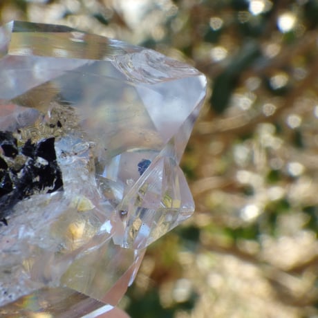 ハーキマーダイヤモンド（タイムリンク、ウィンドウ、虹入り）