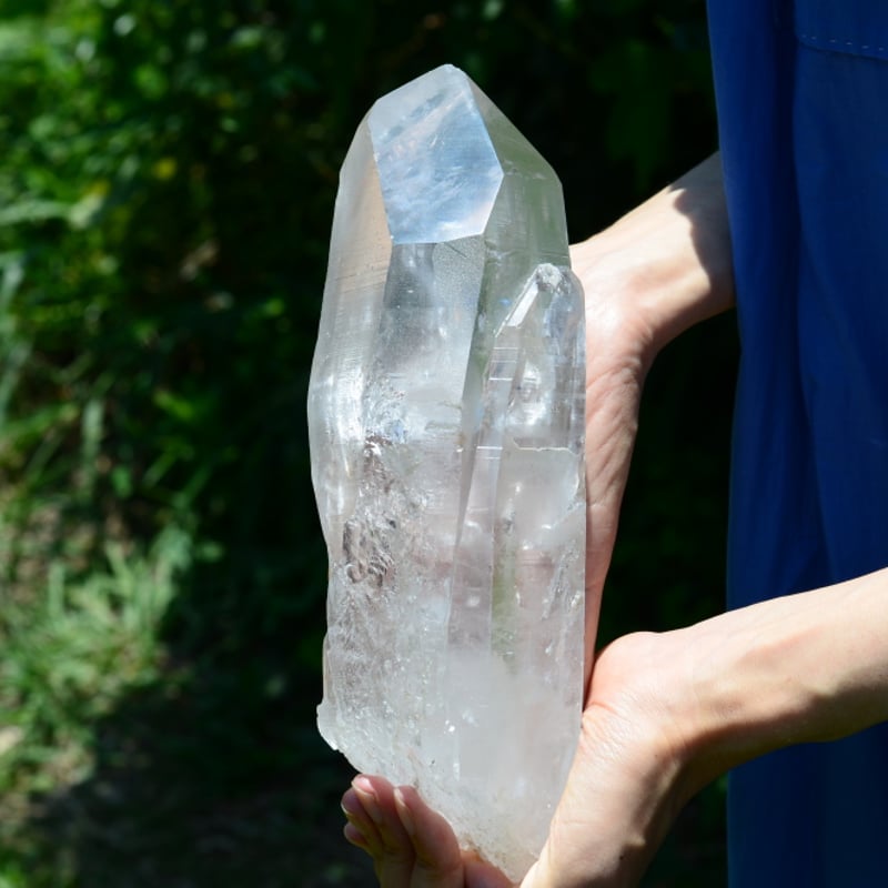 特大サイズ) レムリアンクリスタル（チャネリング、フューズドツイン