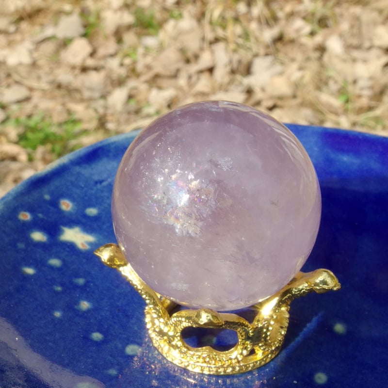 パウエライト・アメジスト（スフィア、虹入り） | Crystal Light