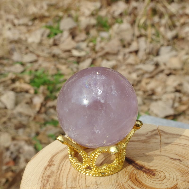 パウエライト・アメジスト（スフィア、虹入り） | Crystal Light