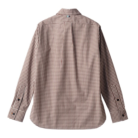 シャツ　　長袖 ブラウンチェック（BW2504-72）