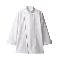 コックコート　兼用　長袖　白/黒（6-1051）