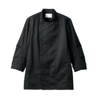 コックコート　長袖　黒（6-1120）