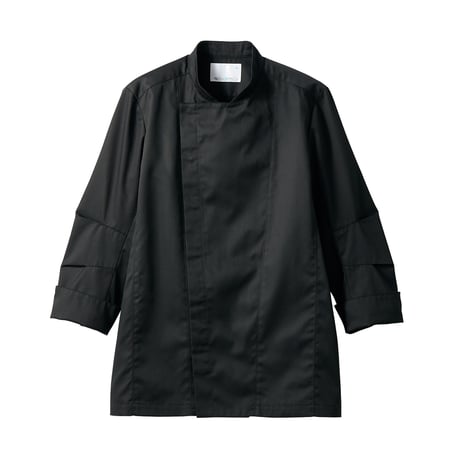 コックコート　長袖　黒（6-1120）
