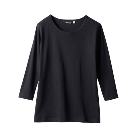 Ｔシャツ　兼用　８分袖　黒（CE423-1）