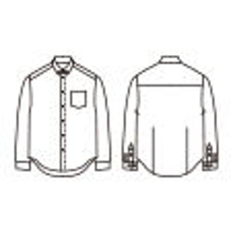 シャツ　長袖 ライトグレー（OV2501-8）
