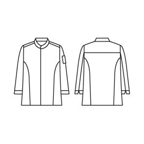 コックコート　長袖　白（6-1031）