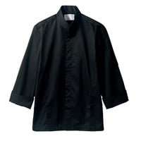 コックコート　長袖　黒（6-1033）