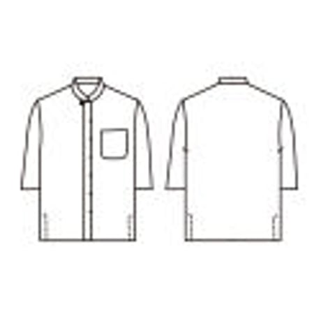 調理シャツ　　７分袖 ネイビー（OV2502-9）