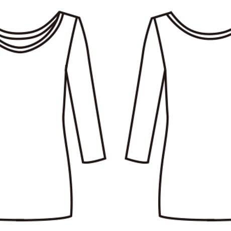 Ｔシャツ　兼用　８分袖　黒（CE423-1）