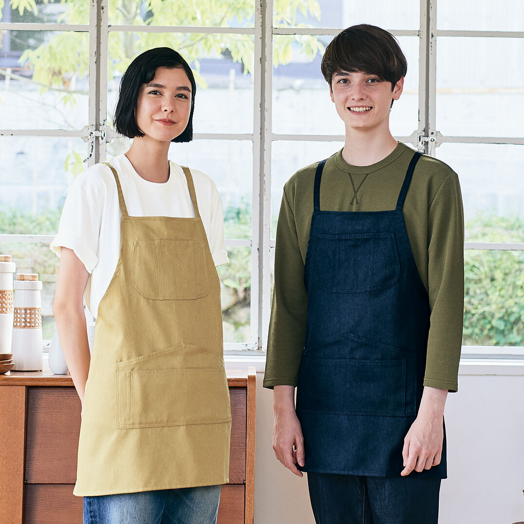 エプロン ベージュ（OV5004-3） | ユニフォームクリエイト