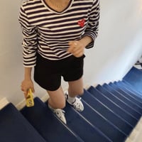 PLAY COMME des GARCONS ネイビーボーダー ロンT