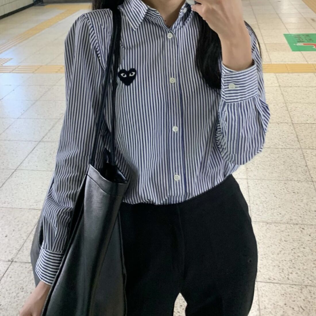 COMME des GARÇONS PLAY ストライプシャツ プレイ コムデギャルソン ストライプシャツ (COMME des GARCONS