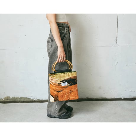 deer / bamboo rug handbag