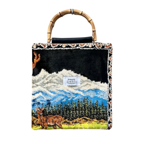 deer / bamboo rug handbag