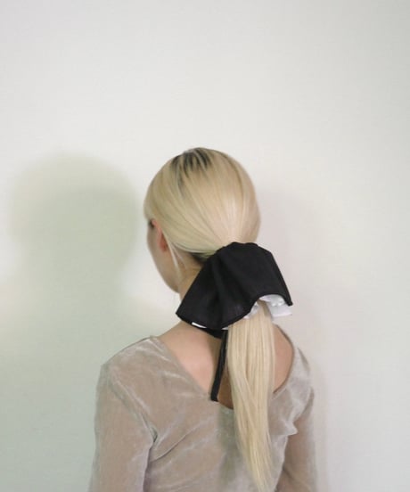 layered chouchou / black