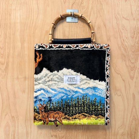 deer / bamboo rug handbag