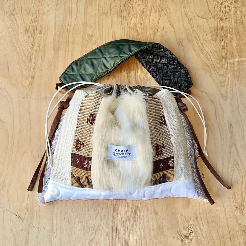 fur / belt kinchaku bag | CHAFF online store