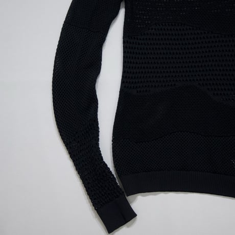 DIESEL Asymmetry Patterns Mesh L/S Tops