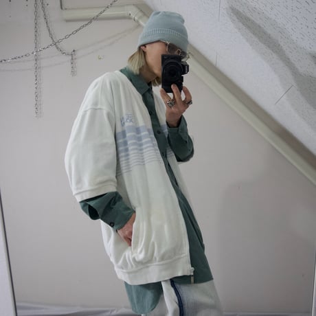90s~00s SeanJohn Pile Short Sleeves Track Jacket