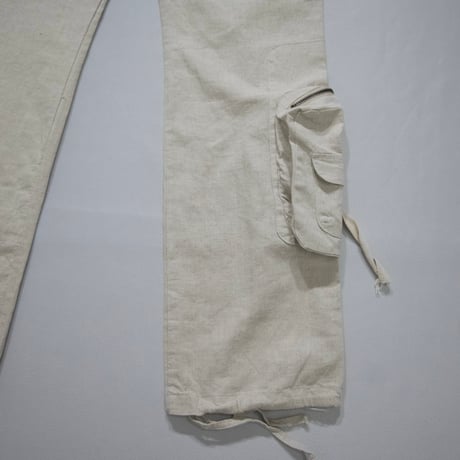 USED Multi Zippers&PocketsGimmick Parachute Linen Pants