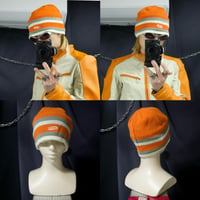 USED Surf Design Embroidery Border Acrylic Knit Cap