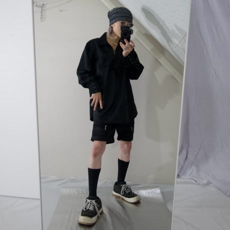 ARMANI JEANS Cotton×Rayon Zipper Gimmick Cargo Short Pants