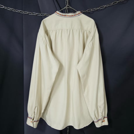 Unknown..😭 Ecuadorian? StageCostume? Vintage? Stitchedwork Heavyweights Oxford Bandcoller Shirts