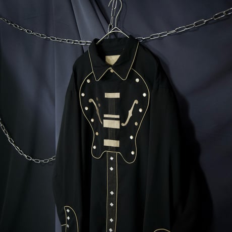 90s Scully Guitar Design Western Cabalry Rayon Shirts