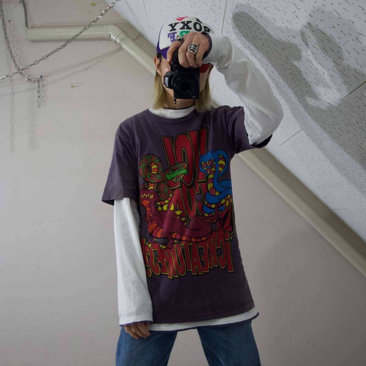 90s 00s volcom USA Tシャツ archive y2k sk8 90s 00s volcom USA T