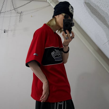 BADBOY Embroidery Football S/S V Neck Game Shirts