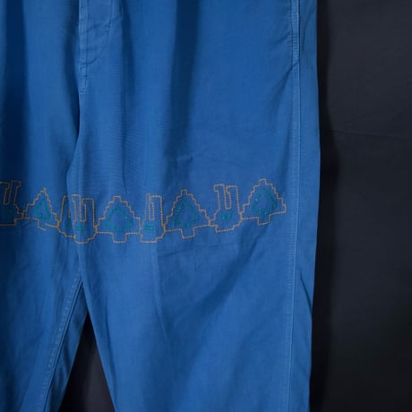 10s c2013 Spring Ne-net Piece Dyeing Embroidery Saruel Pants