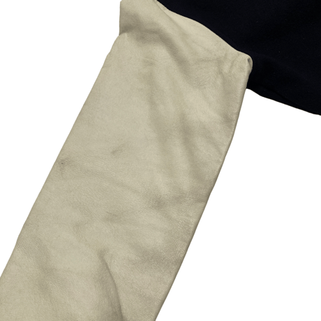 Quick Silver Leather Sleeve Award Jacket