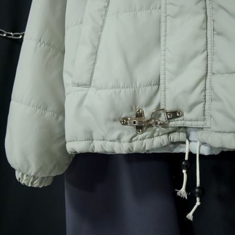 ITALY made Deformation Short Length Box Silhouette Padding Fireman Jacket/Mountain Hoodie