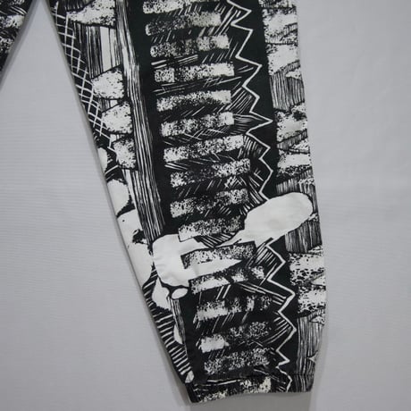 80s USAmade Karizma Sportswear Primitive Monotone Patterns Easy Gym Pants