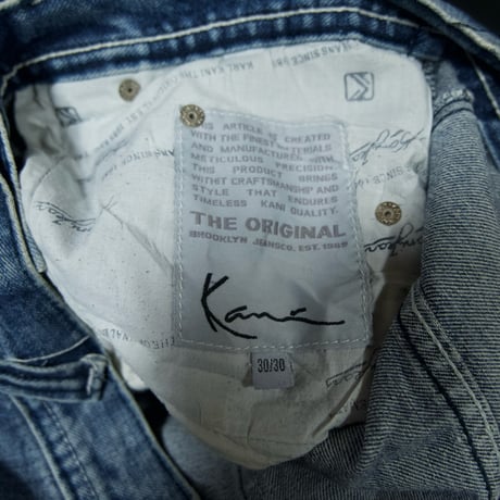 Karl Kani Thick Chain Stitches Embroidery Wash Baggy Denim