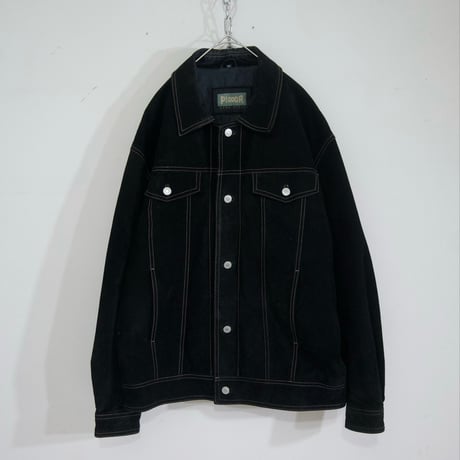 USED Trucker Type Oversized Suede Leather Jacket